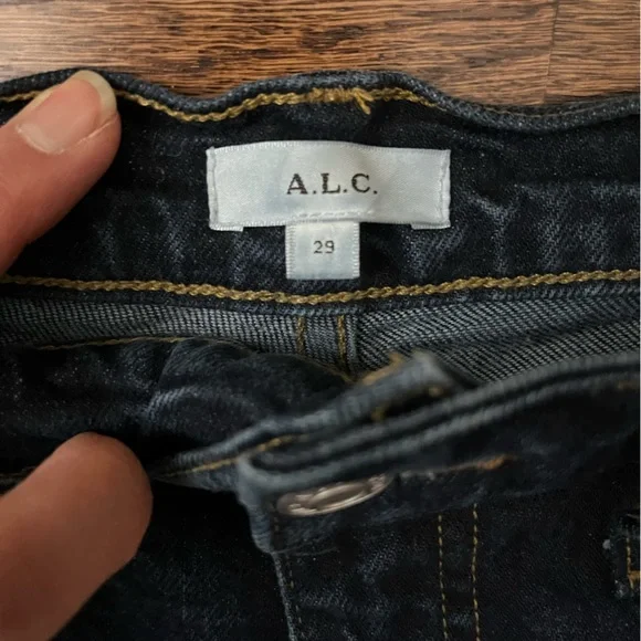 A.L.C. Dark Wash Premiun DenimHigh-rise Straight Leg Jeans.Size 29